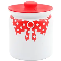 Ємність МВМ My Home 695 г біла з червоним (KP-42 WHITE/RED)