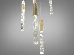 Люстра стельова LED Diasha 3001/6G Modern, 14W, золота, 6 ламп, для вітальні, коридору, спальні, кухні - мініатюра 2