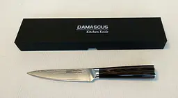Ніж універсальний Damascus DK-HJ 6002 AUS-10 сталь 67 шарів лезо 13 см - мініатюра 9