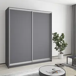 Шафа-купе дводверна MebelStar Комбо AL 2ДСП 180x60x210 см Антрацит (MBS-2705)