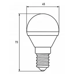 Лампочка EUROELECTRIC LED G45 5W E14 4000K 220V (LED-G45-05144(EE)) - мініатюра 3
