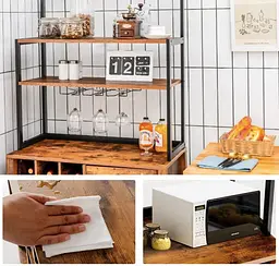 Стелаж винний Costway Vinoteca кухонна шафа в стилі Loft - мініатюра 3