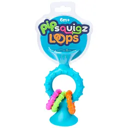 Прорізувач-брязкальце на присосках Fat Brain Toys pipSquigz Loops бірюзовий (F166ML) - мініатюра 2