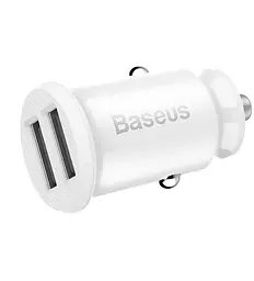 Автомобільний зарядний пристрій Baseus Grain Car Charger 3.1A dual-USB White (CCALL-ML02)