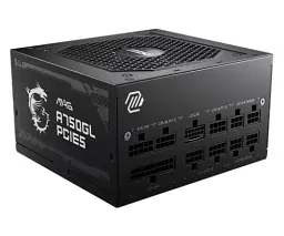 Блок живлення 750 Вт, MSI MAG A750GL PCIE5, Black, модульний