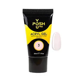 Акрігель для нарощування нігтів YouPOSH Acrygel Gel 30 мл №3 Пудровий