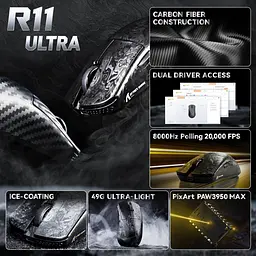 Миша Attack Shark R11 Ultra Forged чорна (AS-6972792472393-B) [166746] - мініатюра 4