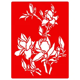 Трафарет багаторазовий Гілочки магнолії # 392 FDTR 392, 15x20 см