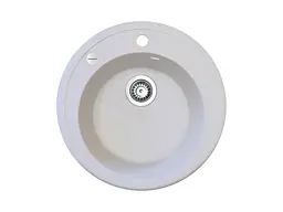 Кухонна мийка Adamant Sun Ø510x200 білий 000000565, Білий