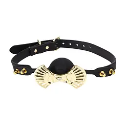 Силіконовий кляп Zalo Silicone Ball Gag Black з кристалом Swarovski