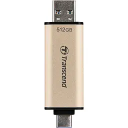 USB флеш накопичувач Transcend 512GB JetFlash 930C Gold-Black USB 3.2/Type-C (TS512GJF930C)