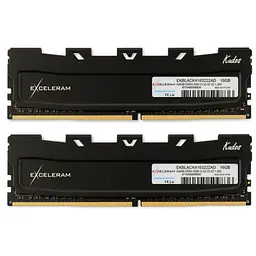 Модуль пам'яті для комп'ютера DDR4 16GB (2x8GB) 3200 MHz Black Kudos eXceleram (EKBLACK4163222AD)
