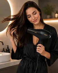Фен VGR V 406 Black / Фен професійний 2 насадки, 3000 Вт / Фен 3 рівні обдування, 3 рівні температури - мініатюра 3