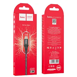 Кабель Hoco X50 Excellent charging data cable for Micro Black - мініатюра 3
