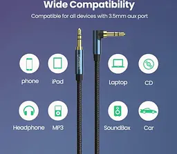 Аудіо кабель Ugreen AV112 3.5 мм Male to 3.5 мм Male Cable золотистий Plated Metal Case with Braid (60180) - мініатюра 3