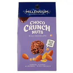 Конфеты Millennium Choco Crunch миндаль, хлопья, рисовые шарики, 100 г (857542)