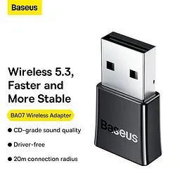 Bluetooth-адаптер Baseus BA07 Wireless Adapter 5.3 ZJBA010001 - мініатюра 8