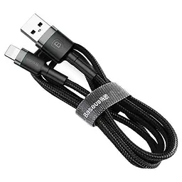 Кабель Baseus Cafule Lightning 1.5A (2m) gray/black (CALKLF-CG1) - мініатюра 2