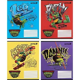 Набір зошитів Kite TMNT Mutant Mayhem 12 аркушів в косу лінію 25 шт. (NT25-235)