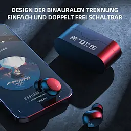 Бездротові навушники Bluetooth з мікрофоном і сенсорним керуванням - мініатюра 3