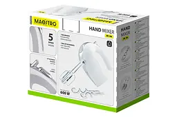 Міксер ручний занурювальний кухонний Maestro MR-506 600Вт білий - мініатюра 5