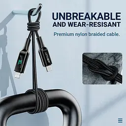 Дата кабель Acefast C6-01 Type-C to Lightning 30W (1.2m) Black - мініатюра 3