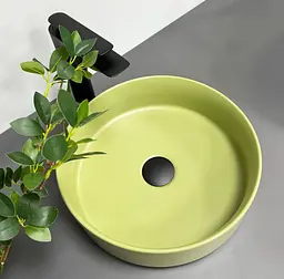 Умивальник VBI Prato olive matt накладний VBI-011402, Зелений - мініатюра 2