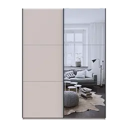 Шафа-купе Doros G-Caiser Кашемір/Кашемір 1 ДСП/1 дзеркало 3 частини 180х60х240 (42005321) - мініатюра 3