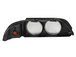 Скло фари ліве (помаранчевий поворотник) BMW 5 E39 11.95-09.00 TYC (20-0380-LA-2) - мініатюра 2