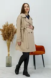 Демісезонний плащ 3 в 1 для вагітних та слінгоносіння Kimberly 44 Lullababe Бежевий LB01KM140 - мініатюра 5