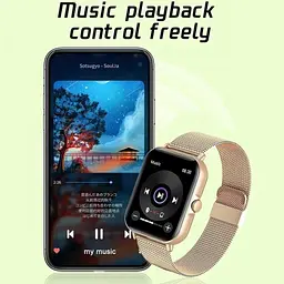 TAOMELY B85 SmartWatch Розумний смартгодинник із золотим ремінцем жіночий - мініатюра 2