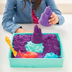 Набір піску для дитячої творчості Kinetic Sand V2 Замок з піску фіолетовий 454 г (71402) - мініатюра 7