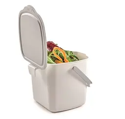 Контейнер для сміття з кришкою та ручкою Snips Kitchen Compost Bin, 3 л, білий - мініатюра 5