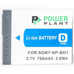 Акумулятор до фото/відео PowerPlant Sony NP-BD1, NP-FD1 (DV00DV1204) - мініатюра 2