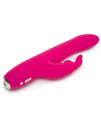 Вібратор-кролик Happy Rabbit Slimline Curve з тонким стволом, 24.1х3.4 см - мініатюра 4