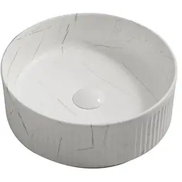 Умивальник накладний Mixxus Premium Wave-0102 marble 370x370x130 мм MP6528, Мармур