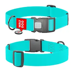 Нашийник для собак водостійкий Waudog Waterproof з QR-паспортом світлонакопичувальний пластиковий фастекс XXL Ш 40 мм Дов