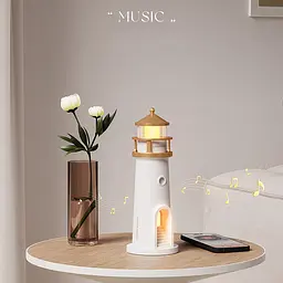 Проектор-нічник A08 Lighthouse 2in1 + Bluetooth колонка White - мініатюра 5