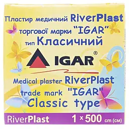 Пластир катушка медичний Igar RiverPlast Класичний 1 x 500 см. Бавовняна основа - мініатюра 2