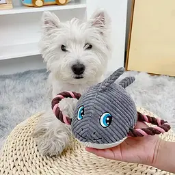 М’яка іграшка для собак з канатом Derby Squeaky&Funny Sea ​​Creatures - мініатюра 2