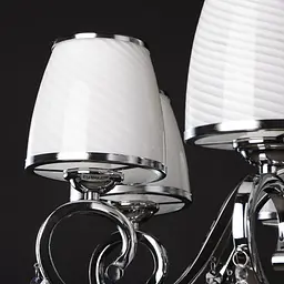Люстра підвісна Brille кришталева з абажуром E14 40W CH (BCL-384S/8) - мініатюра 9