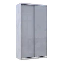 Шафа купе Сіті Лайт Слім Біле Дерево Скло Сіре 120х60х225 (44900297) - мініатюра 4