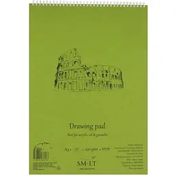 Альбом для акрилу та олії на спіралі SM-LT Art AUTHENTIC (DRAWING) А3 290г/м2 20л білий папір 