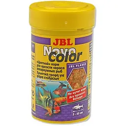 Основний корм у формі пластівців JBL NovoColor для яскравого забарвлення акваріумних рибок 250 мл