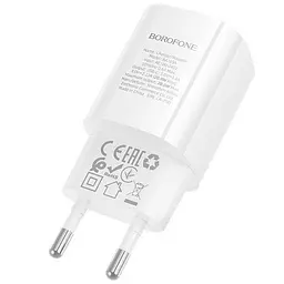 МЗП Borofone BA103A Pudding PD20W (1USB-C) + кабель Type-C to Lightning White - мініатюра 4