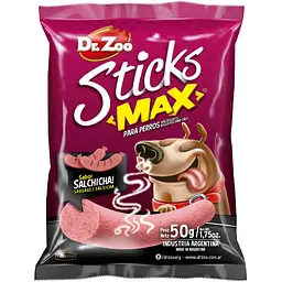 Ласощі для собак Dr. Zoo Sticks max Палички зі смаком ковбаски 50 г