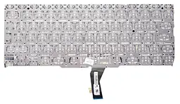 Клавіатура для ноутбука Apple MacBook Air 2011+ A1370 (2010, 2011), A1465 (2012, 2013, 2014, 2015) з підсвічуванням (Light) Black, (Оригінал), (No Frame), RU (вертикальний) - мініатюра 2