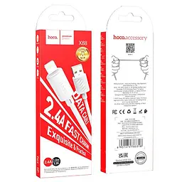 Кабель HOCO Lightning Gratified Charging Data Cable (packaged) X88 | 1m, 2.4A | - мініатюра 2