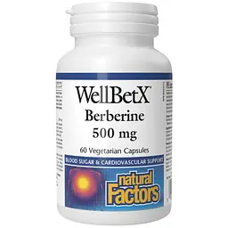 Берберин Natural Factors WellBetX Berberine 500 мг 60 веганських капсул