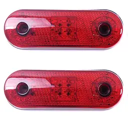 LED Габарит Thoc Auto 115 х 40 мм 12/24V 21 діод Червоний (ТН-1832) 2 шт.